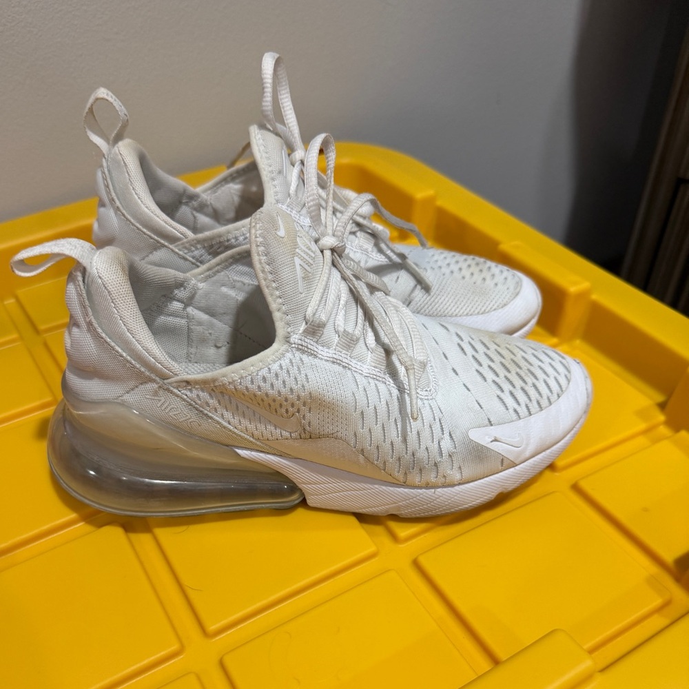 Nike White and Clear Air Cushion Sneakers